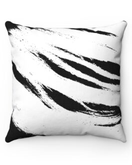 High Creek Black & White Square Pillow Case