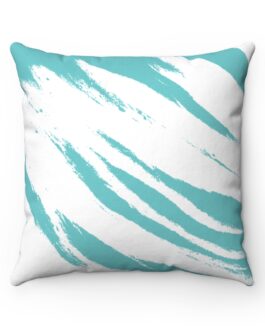 High Creek Teal & White Square Pillow Case