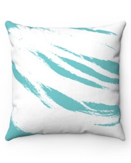 High Creek Teal & White Square Pillow Case