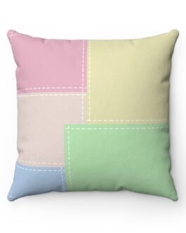 Happy Horse on Colorful Patch Pillow Case