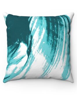 Sandy Dunes Teal/White Square Pillow Case