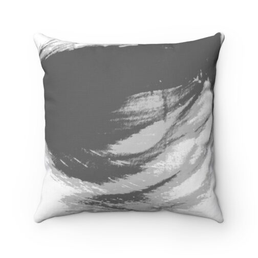 sandydunes gray and white pillow back