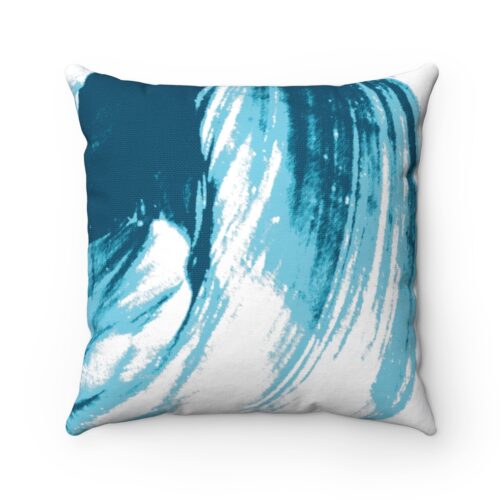 sandydunes blue and white pillow front