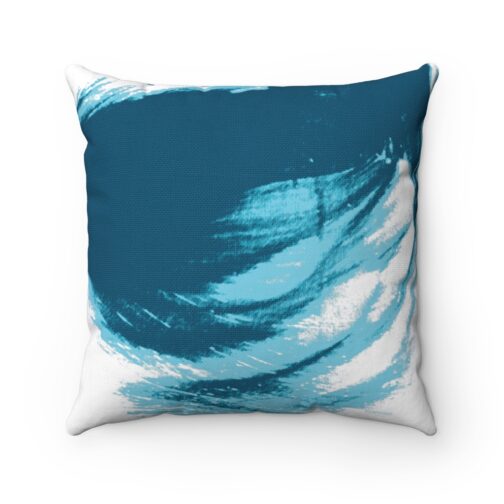 sandydunes blue and white pillow back