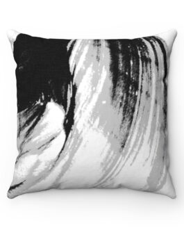 Sandy Dunes Black/Gray/White Square Pillow Case