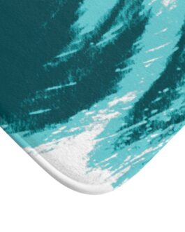 Sandy Dunes Teal/White Bath Rug