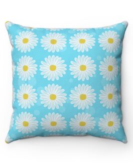 Vintage Daisies in Blue Pillow Case