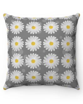 Vintage Daisies in Gray Pillow Case