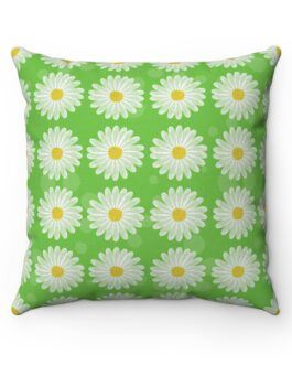 Vintage Daisies in Green Pillow Case