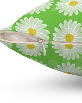 Vintage Daisies in Green Pillow Case